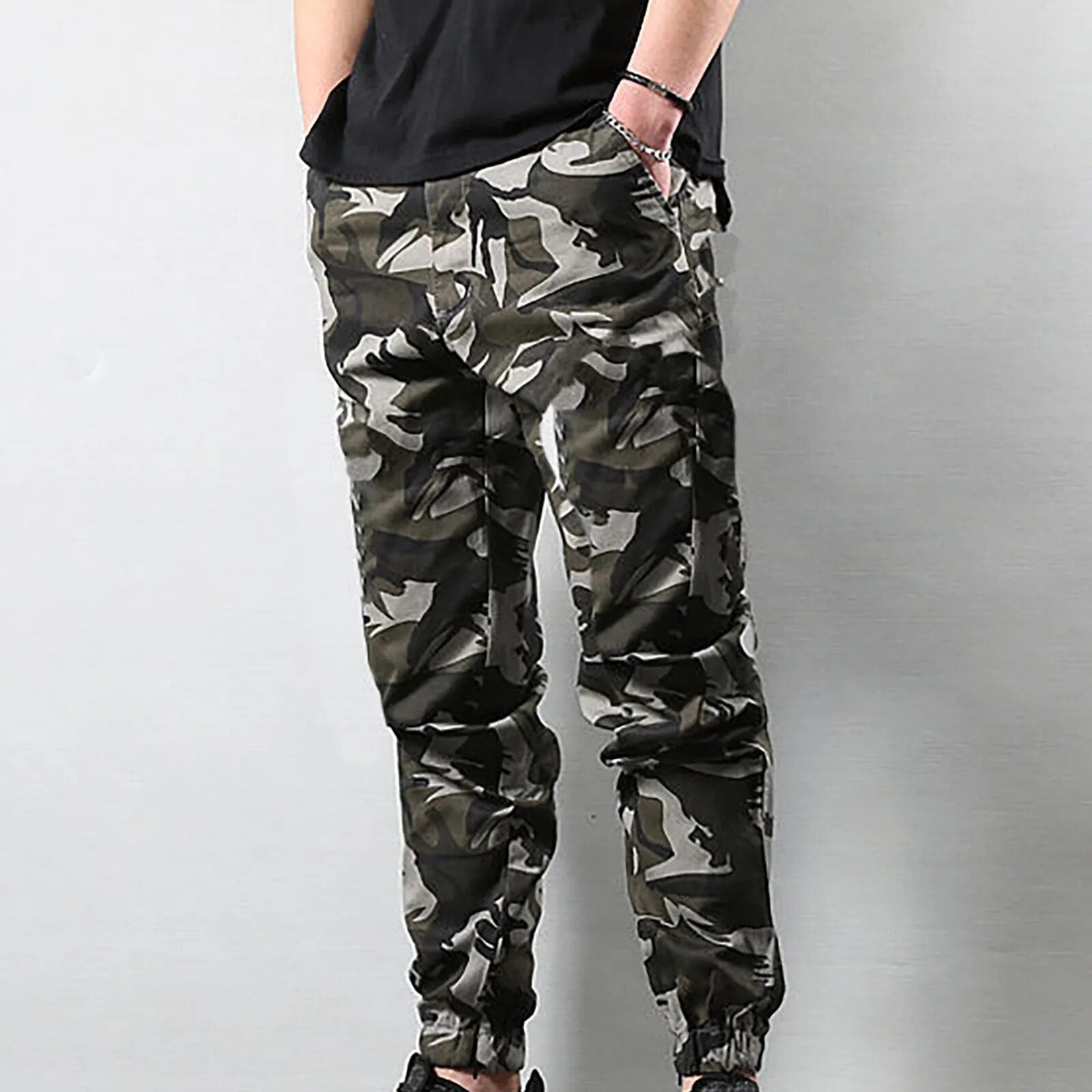 Camouflage Military Jogger Pants Streetwear Casual Trousers Men Cotton Joggers Sweatpants Plus Size Straight Slacks Hombre Pants