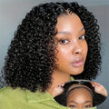 4x4 Put On And Go Glueless Bob Wigs Human Hair Curly For Women Pre Plucked Pre Cut Lace Ready To Wear Kinky Curly Lace Front Wig