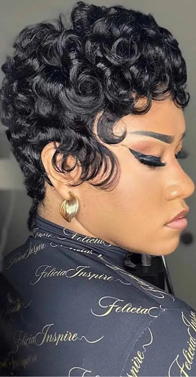 Short Curly Human Hair Wigs Perruques cheveux humains Wig with Bangs Machine Pixie Cut Wig Afro Kinky Curly Wig Bob Wig