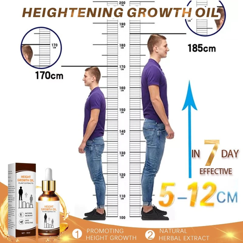 30ml Height Increasing Oil Body Grow Taller Promote Bone Growth Heighten Conditioning Adult Children Foot Massage Essential Oil