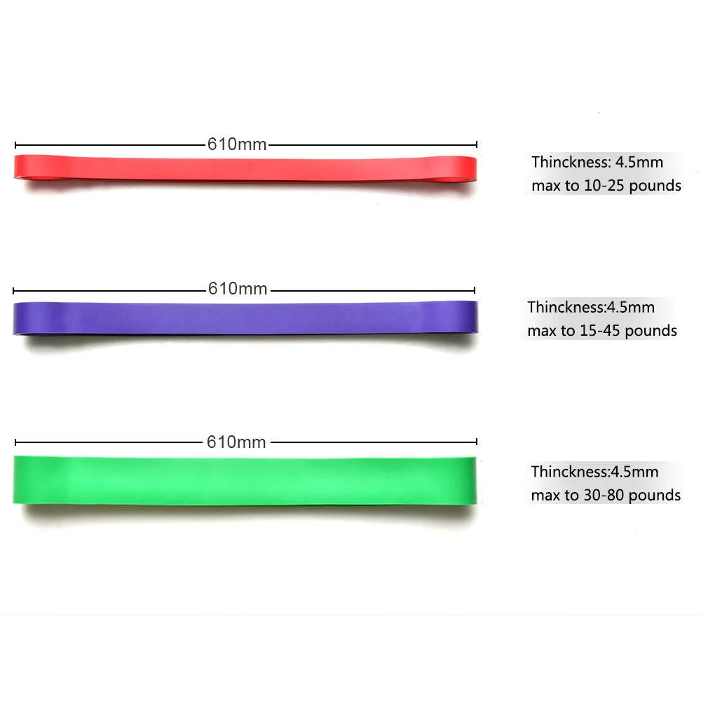 3 Colors Resistance Bands Natural Latex Expander Power Yoga Rubber Loop Fitness Elastic Bands Pilates Sport Workout Equipment