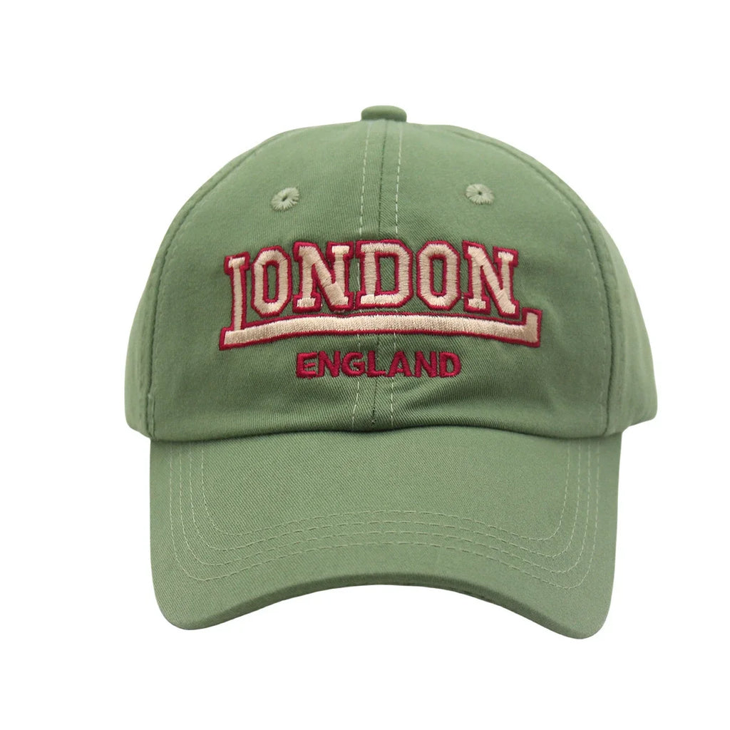 New Unisex London Letter Embroidery Style Baseball Cap Cotton Cap Men Women Fashion Dad Hat