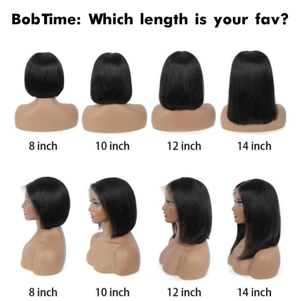 Glueless Wigs Human Hair 13×6 HD Lace Frontal Wigs 13×4 HD Transparent Lace PrePlucked Super Double Drawn Short Bob Wigs VLAV