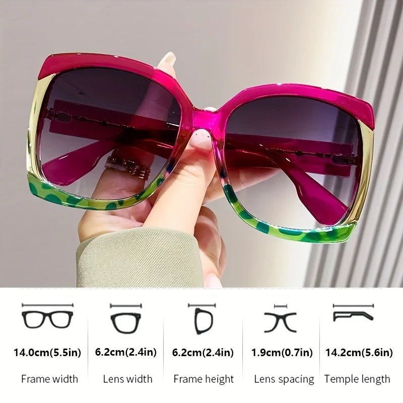Oversized Oval fashion sunglasses women Y2K fashionable luxury gradient lens showcasing personality ideal holiday accessories