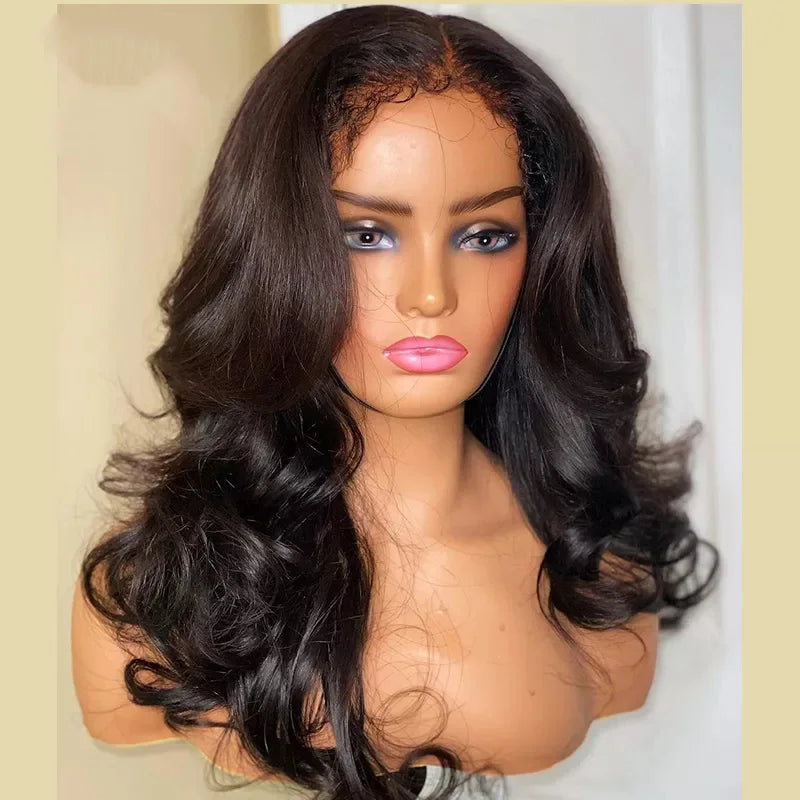 Body Wave 13x6 Lace Front Human Hair Wigs For Black Women PerPlucked With Curly Baby Hair 180% Weave Lace Closure Wig Virgin Wig