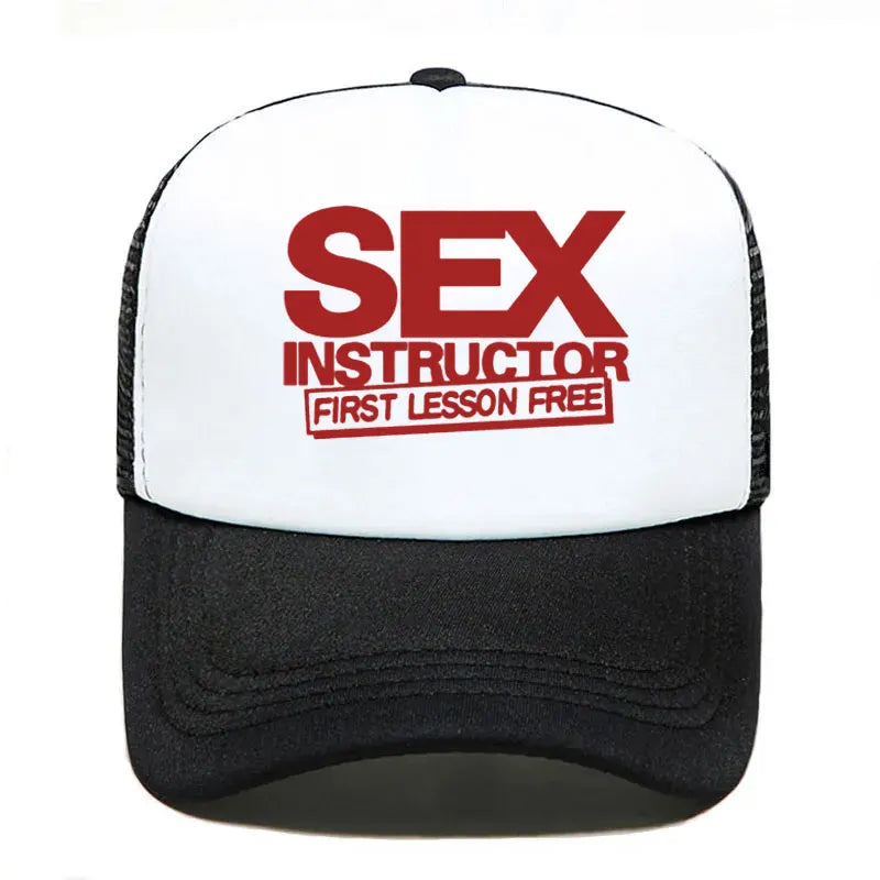 Sex Instructor Funny Creative Baseball Cap Men Women Parent-child Hats Mesh Visor Outdoor Adjustable Caps moto gp baseball cap