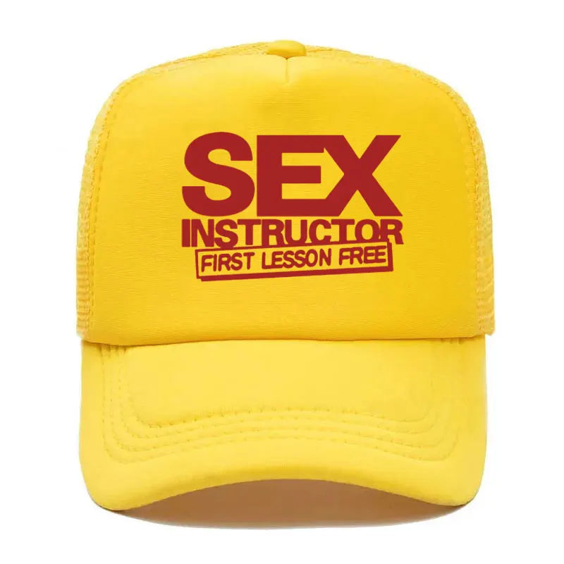 Sex Instructor Funny Creative Baseball Cap Men Women Parent-child Hats Mesh Visor Outdoor Adjustable Caps moto gp baseball cap