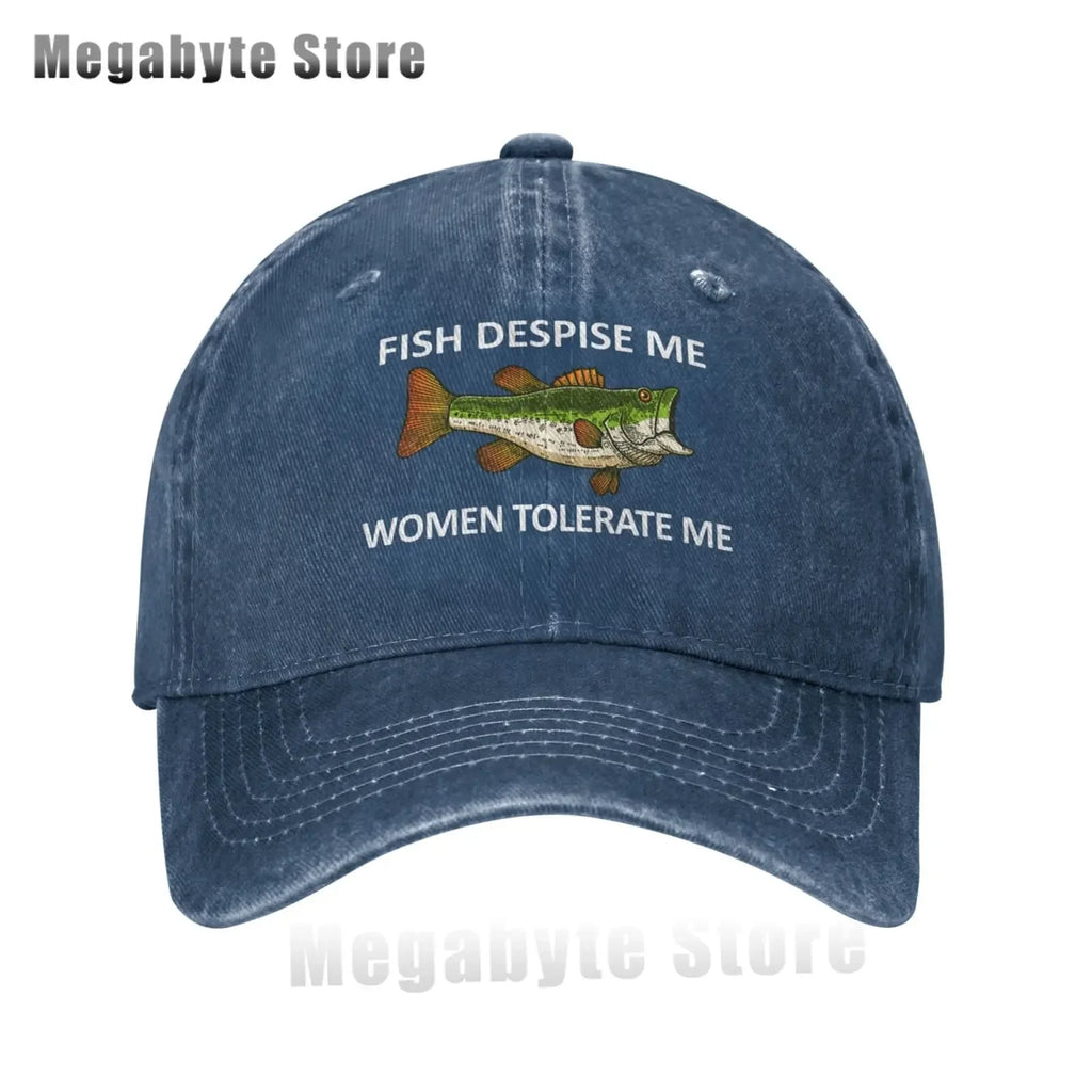 Funny Fishing Cap Fish Despise Me Women Tolerate Me Cap Men Baseball Caps Cool Cap