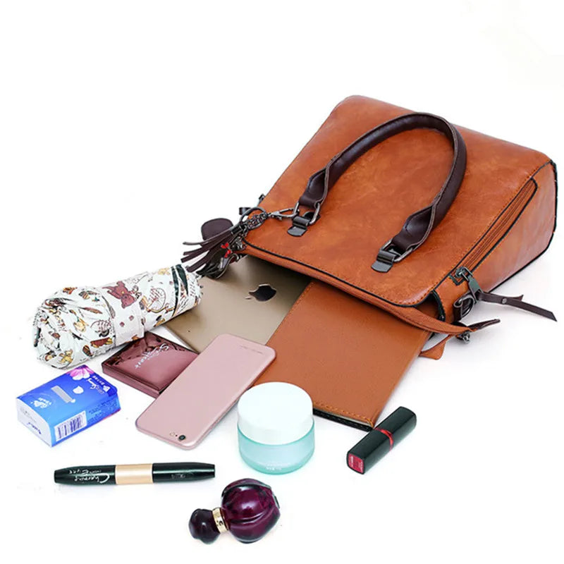 Luxury Brand Women's Handbags Shoulder Bag Wallets 4 Piece Set Large Capacity Ladies Messenger Bags Leather Tote Bag for Women