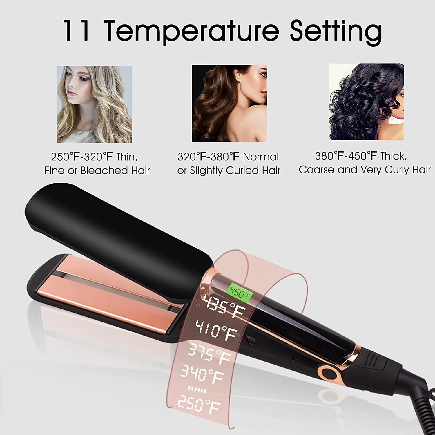 Infrared Hair Straightener Professional Ionic Ceramic Tourmaline Plates MCH 30s Fast Heating 2 In 1 Curler Keratin Flat Iron