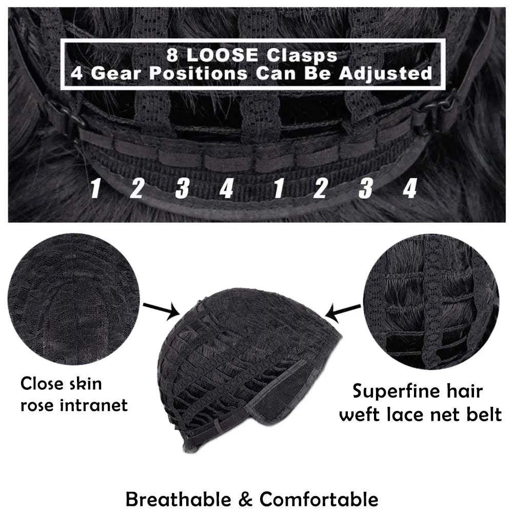 Short Curly Bob Wig Synthetic wig Hair Bouncy Curly Wig Machine Made Afro Wigs for Women Daily Use