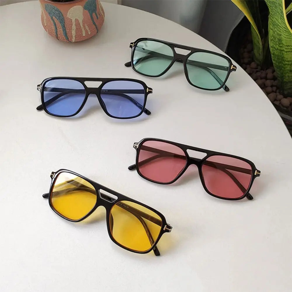Vintage Square Sunglasses for Women Men Retro Large Square Frame 70s Sun Glasses UV400 Protection  Shades Summer Eyeglasses