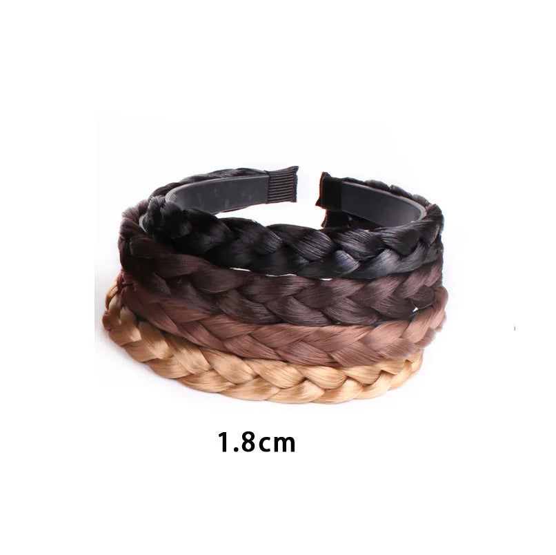 Toothed Non-slip Headbands 1/1.5/1.8cm Fashion Women Twist Hairbands Adjustable Head Band Headwear Girls Braid Hair Accessories