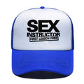 Sex Instructor Funny Creative Baseball Cap Men Women Parent-child Hats Mesh Visor Outdoor Adjustable Caps moto gp baseball cap