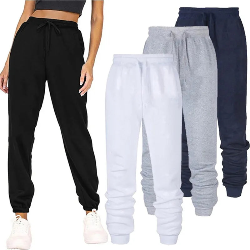 Women's Solid Color Sports Pants High Quality Cotton Pants Jogging Pants Outdoor Leisure Fitness Jogging Pants