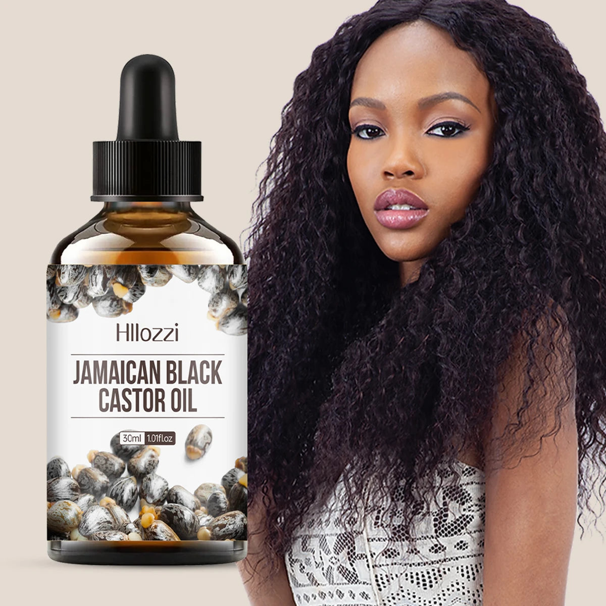 Black castor essential oil, pure essential oil, can protect hair and skin, prevent hair and scalp from drying out, repair dry