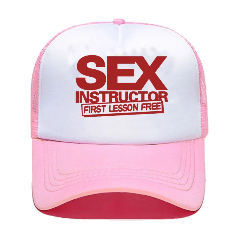 Sex Instructor Funny Creative Baseball Cap Men Women Parent-child Hats Mesh Visor Outdoor Adjustable Caps moto gp baseball cap