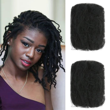 Short Soft Afro Kinky Curly Bulk Hair Short 10inch Marley Hair Braids Synthetic Crochet Braiding Hair Extensions for Women