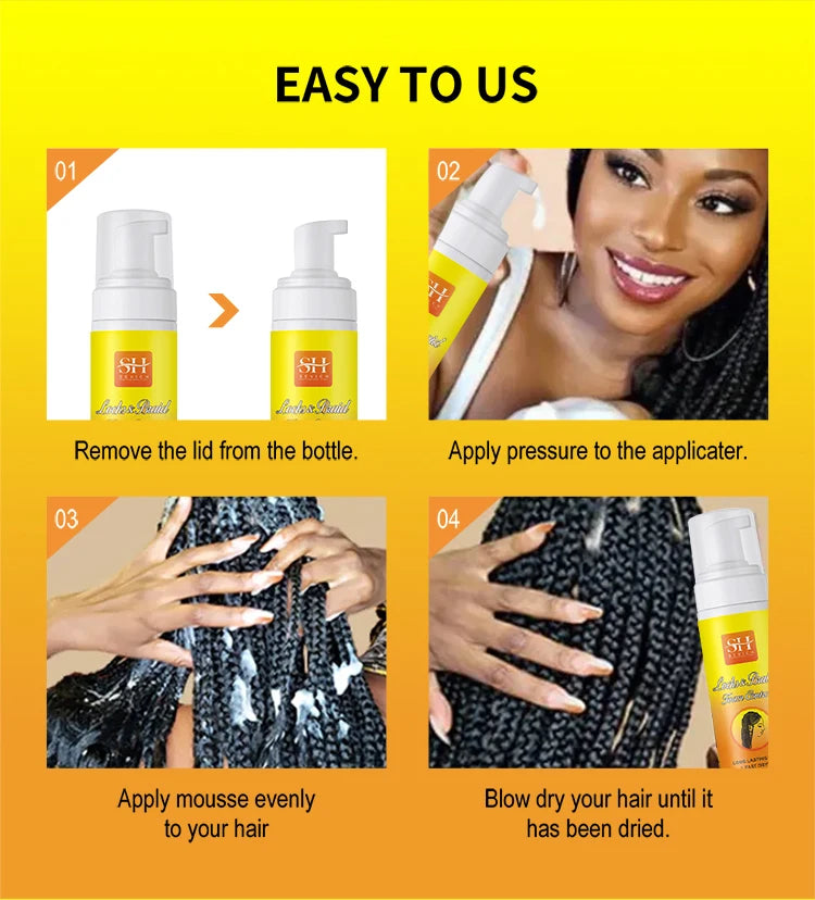 Hot 24 Hour Hold Braid Gel Frizz Control Fixative Oil Cornrow Mousse For Black Women Natural Locks And Twist Hair Styling Wax