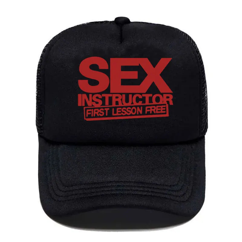 Sex Instructor Funny Creative Baseball Cap Men Women Parent-child Hats Mesh Visor Outdoor Adjustable Caps moto gp baseball cap
