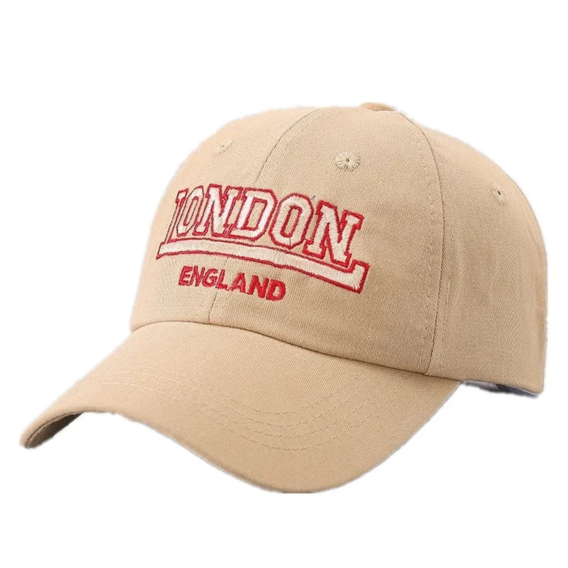 New Unisex London Letter Embroidery Style Baseball Cap Cotton Cap Men Women Fashion Dad Hat