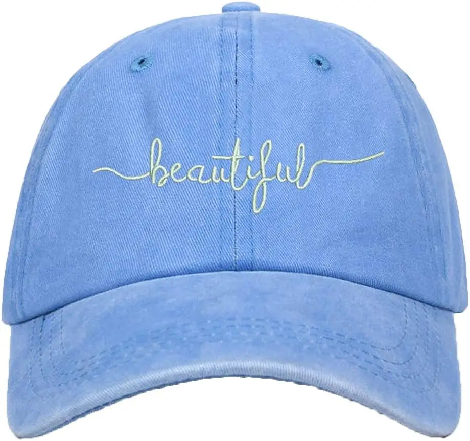 Unisex Faith Over Fear Embroidered Baseball Hat Low Profile Washed Distressed Vintage Baseball Cap Adjustable Dad Hat