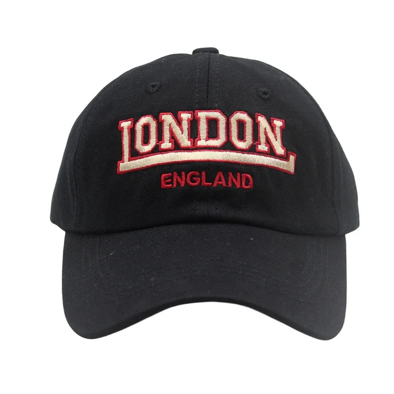New Unisex London Letter Embroidery Style Baseball Cap Cotton Cap Men Women Fashion Dad Hat