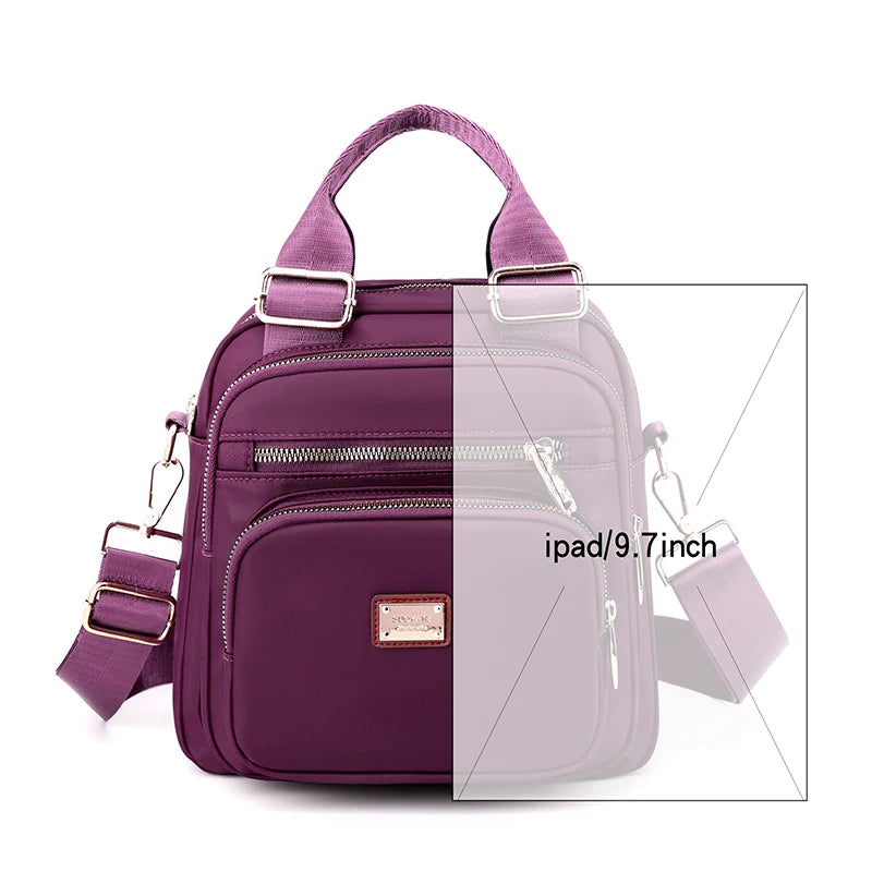 Fashion Nylon Mini Backpack Purse for Women Ladies Tote Multi-Function Casual Shoulder Bag Female Ladies School Backpack 2022