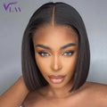 Glueless Wigs Human Hair 13×6 HD Lace Frontal Wigs 13×4 HD Transparent Lace PrePlucked Super Double Drawn Short Bob Wigs VLAV