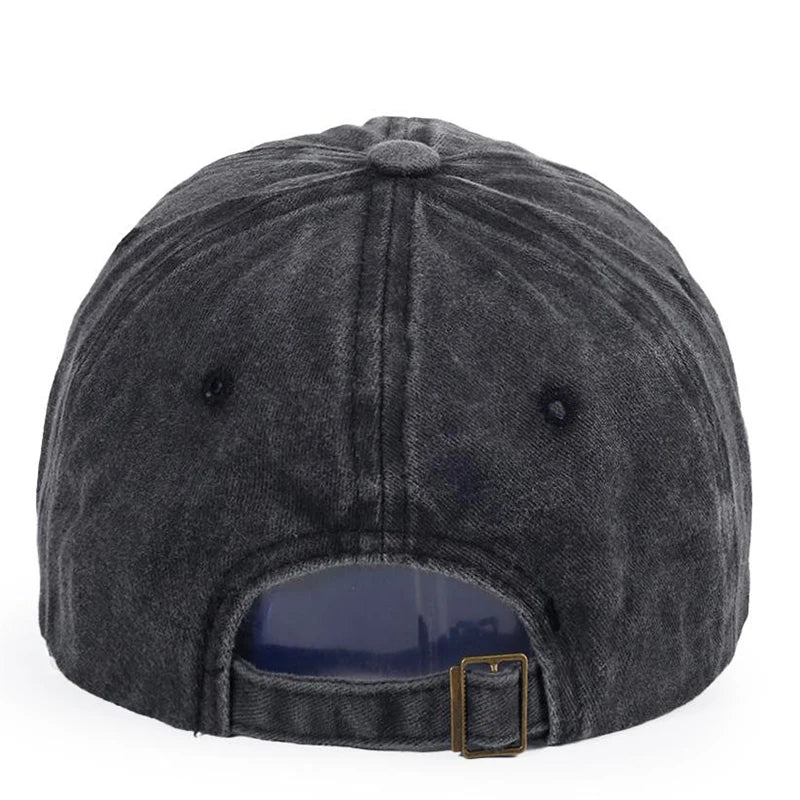 Men's baseball cap. Jesus saved my life. Adjustable print. Retro washed. Aged design. Multiple colors available. Curved brim