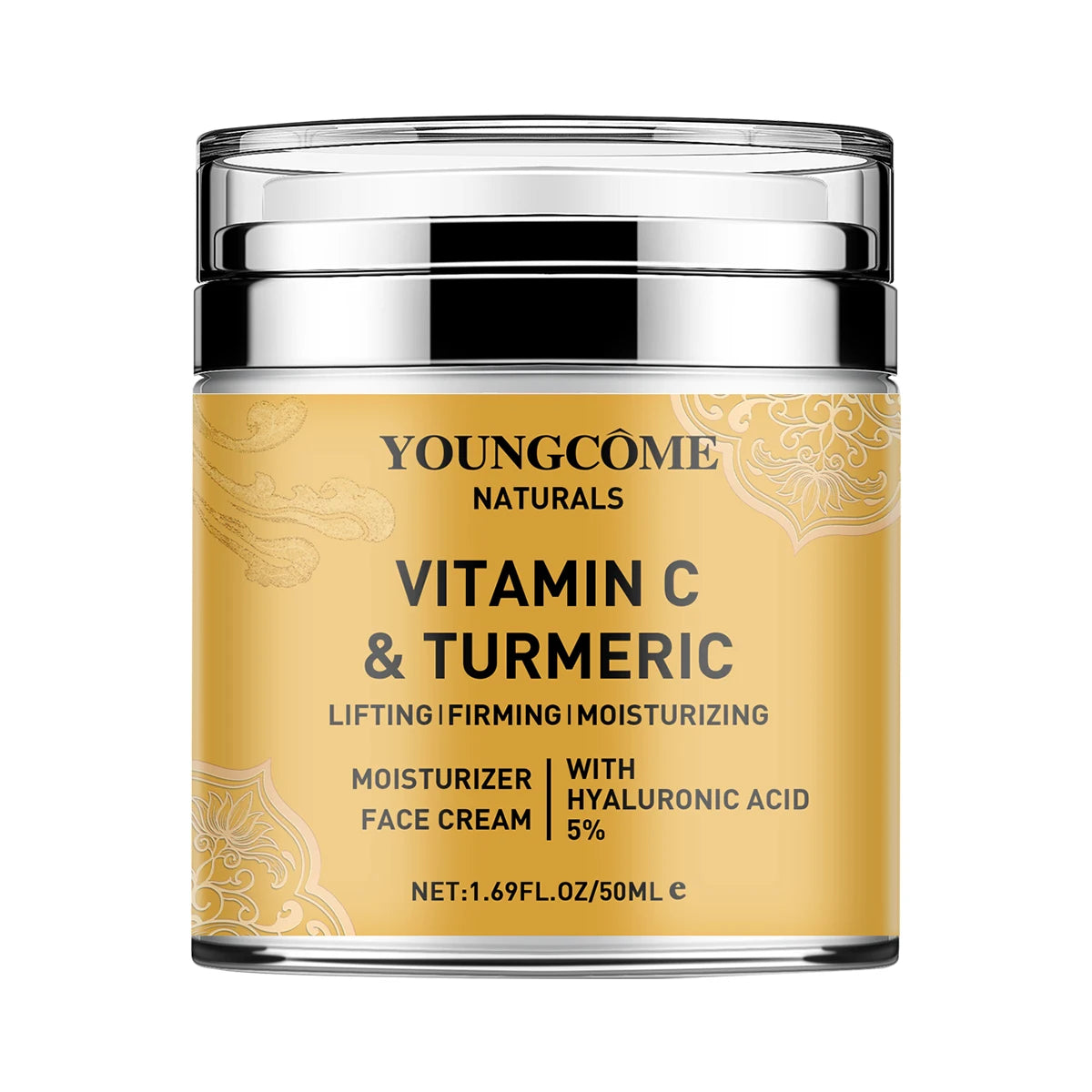 Vitamin C Turmeric Whitening Face Cream Brightens Skin Tone Fades Fine Lines Nourishes Skin Enhances Skin Toughness Facial Care