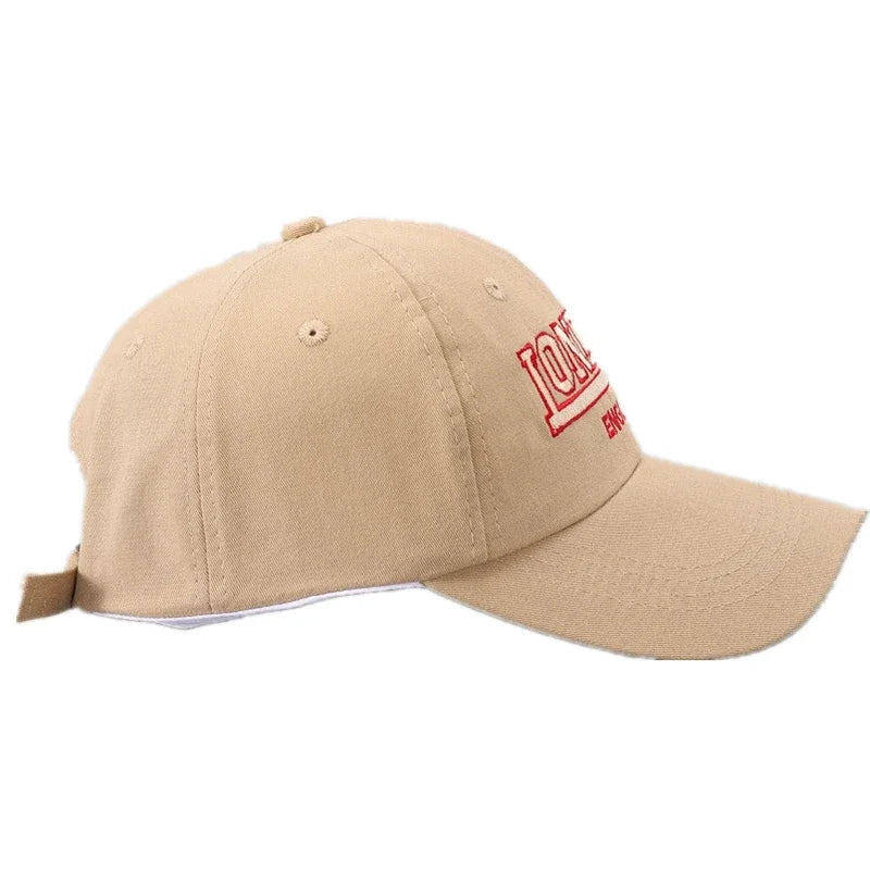 New Unisex London Letter Embroidery Style Baseball Cap Cotton Cap Men Women Fashion Dad Hat