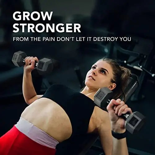 Rubber Grip Encased Hex Dumbbells \u2013 Hand Weights With Anti-Slip 5-50 LBS Single