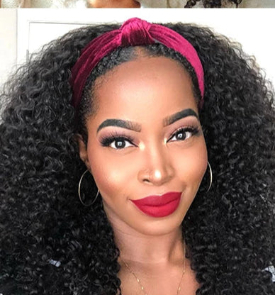 Headband Wig Human Hair ISEE HAIR Kinky Curly Human Hair Wigs For Women Brazilian Short Bob Wigs Glueless Full Machine Made Wig