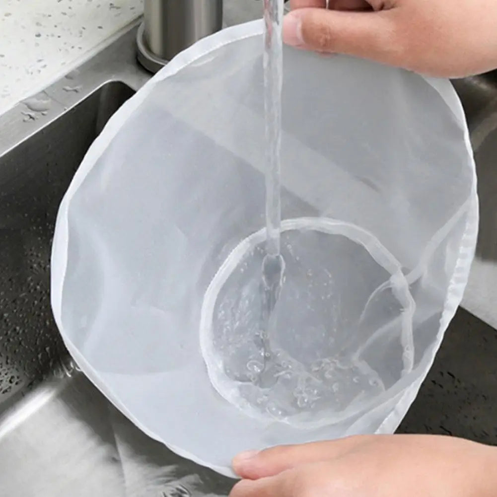 100 Mesh Soy Milk Wine Filter Bag Nut Milk Bag Tea Yogurt Net Filter Kitchen Filter Coffee Food Reusable Mesh Bags Oil Nylo K9R9