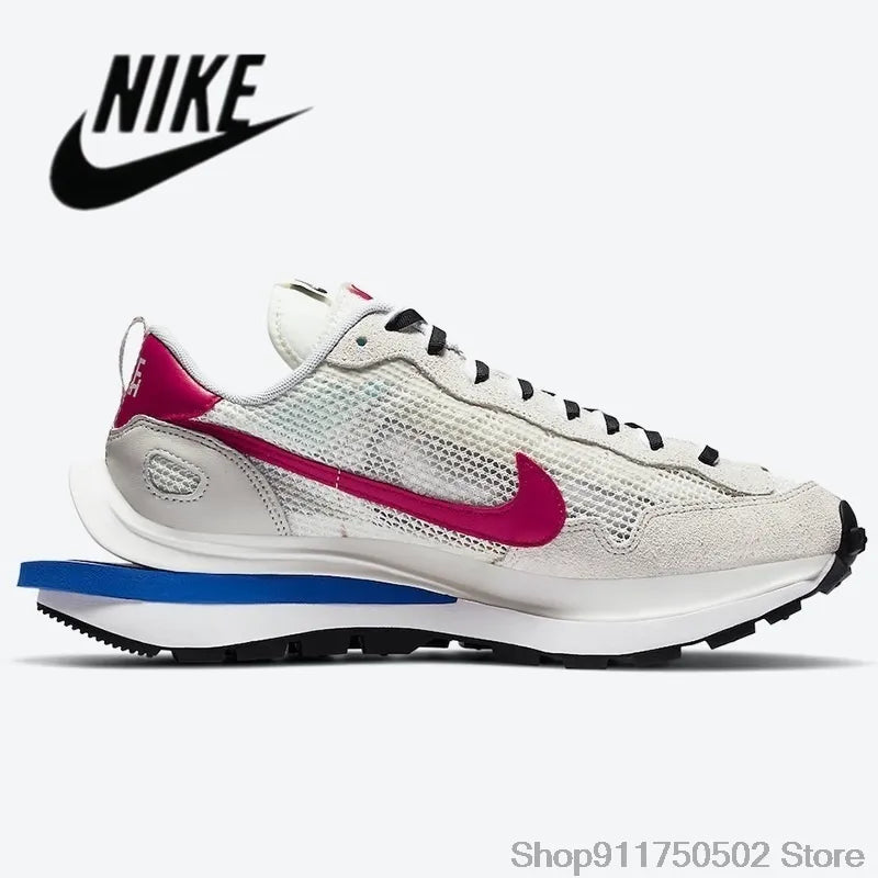 Authentic Nike Sacai x LVD VaporWaffle Sail Tour Yellow String Villain Red Outdoor Sports Sneakers Men Women Running Shoes
