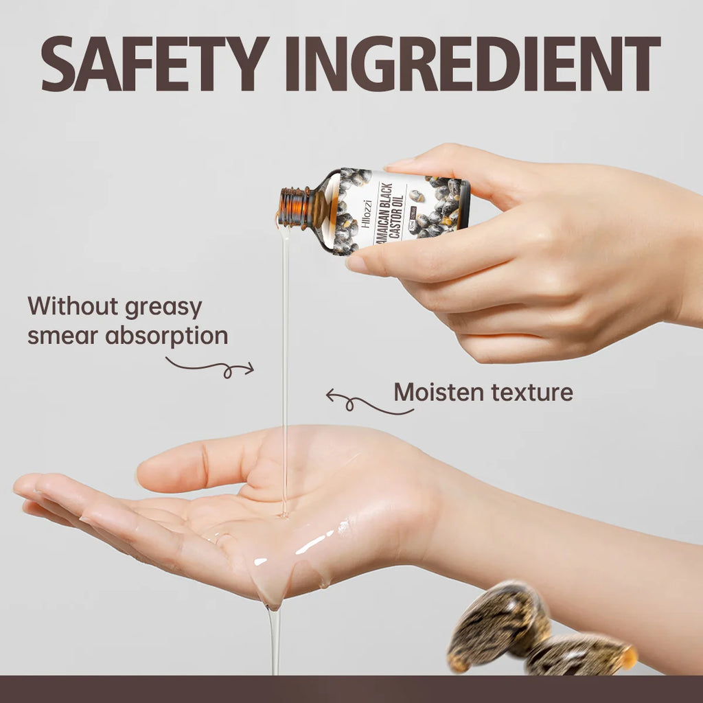 Black castor essential oil, pure essential oil, can protect hair and skin, prevent hair and scalp from drying out, repair dry