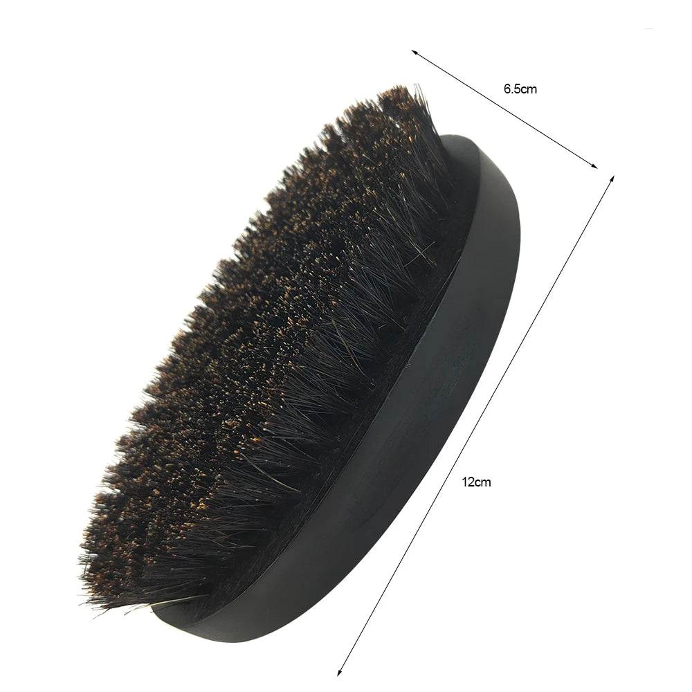 Wood Beard Kit Beard Brush Set Double-Sided Styling Comb Repair Modeling Cleaning Care Kit for Men