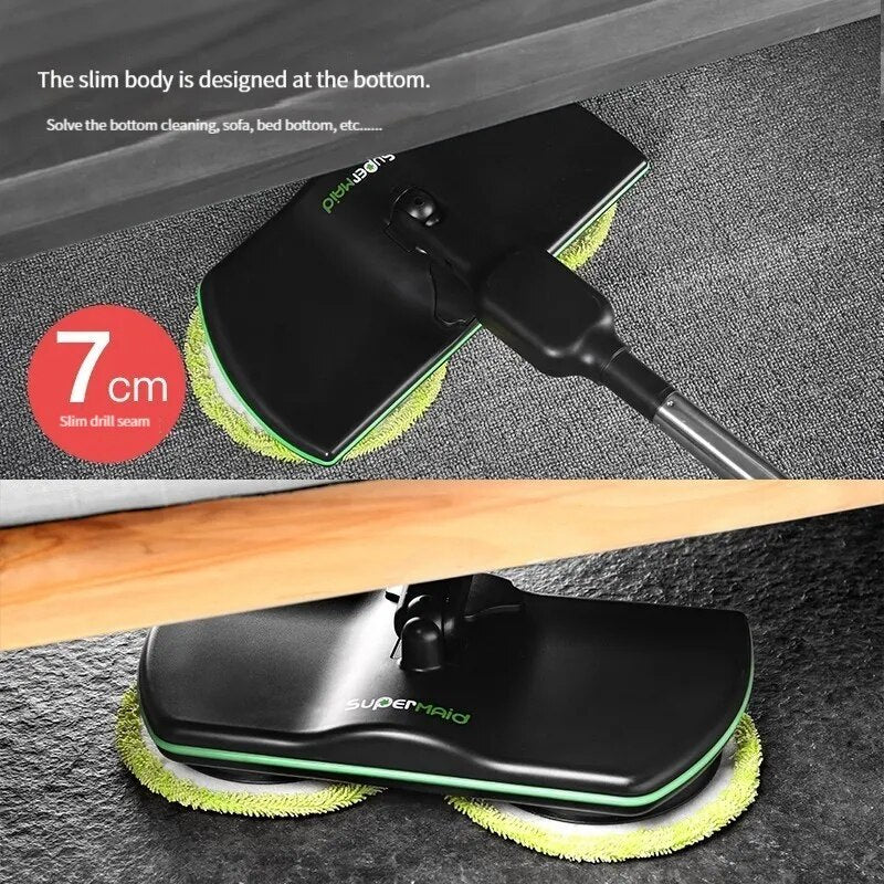 ECHOME Wireless Electric Mopping Machine 360°Rotary Mop Hand Push Household Floor Cleaning Tools Accessories Smart Cleaner Broom