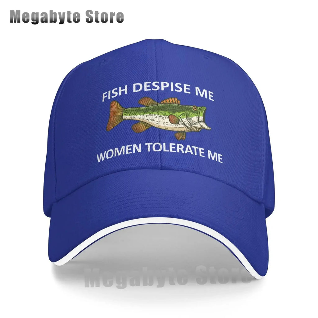 Funny Fishing Cap Fish Despise Me Women Tolerate Me Cap Men Baseball Caps Cool Cap