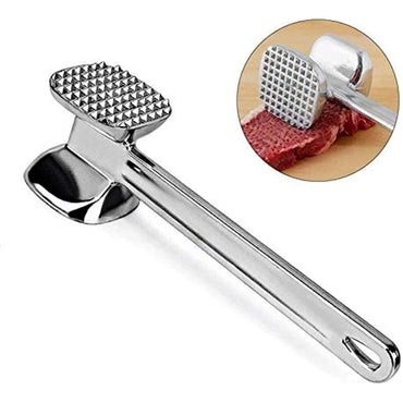 Meat Tenderizer Hammer Household Stainless Steel Steak Metal Mallet Kitchen Tool Heavy Duty Durable Double-Sided Tenderizer