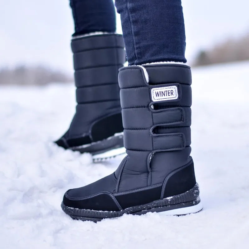 Men's Boots -40° Warm Mid-calf Snow Boots Men Winter Shoes Thicken Plush Comfort Non-slip Platform Booties Plus Size Man Shoes