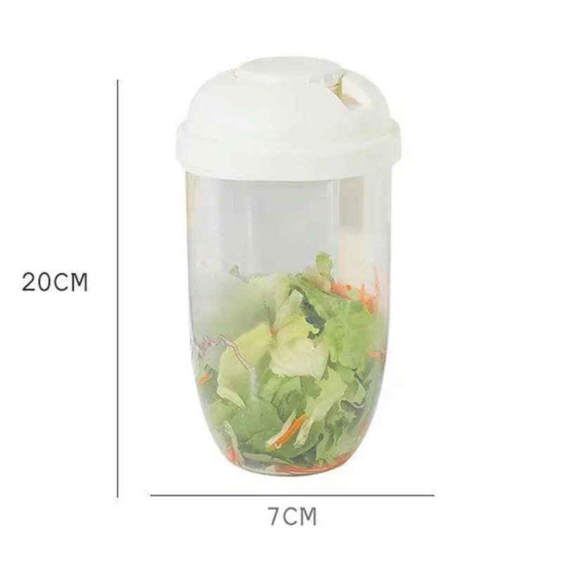 2 Layer Bottle Salad Containers for Lunch & Fitness Meal Salad Bottles Portable Bento Salad Bowl Bottle Cup Salad Container