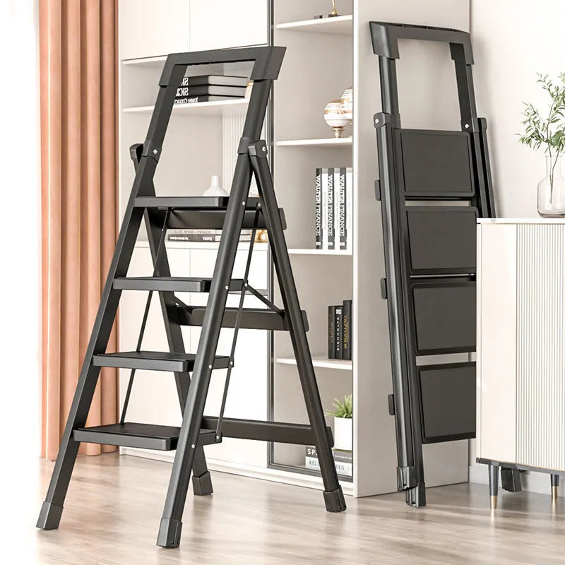 Carbon Steel Folding Ladder Multifunction Ladder 3/4 Step Ladders Kitchen Stairs Portable Step Stool Herringbone Ladders