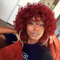 Kinky Curly Wig Short Synthetic Hair Red Wigs for Women Wave Wig