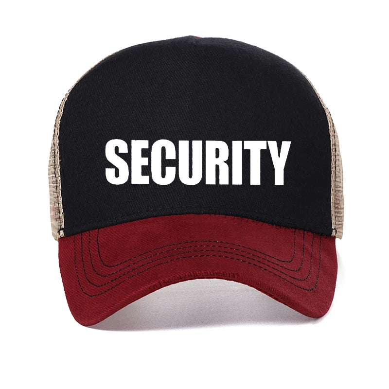 new SECURITY letter Print baseball cap men women universal wild casual hats spring autumn Mesh breathable sun caps trucker hat