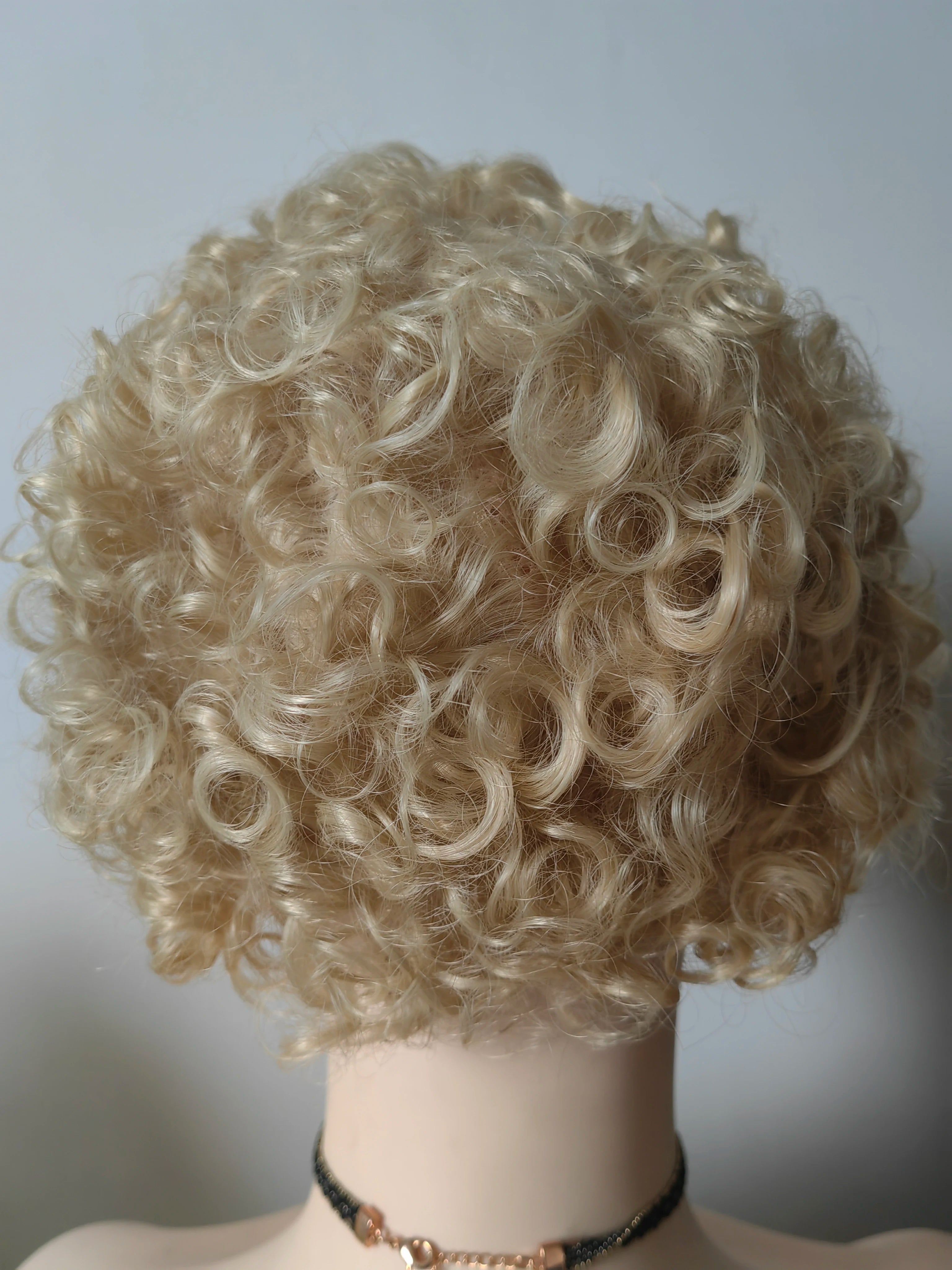 Natural Short Curly Synthetic Wig