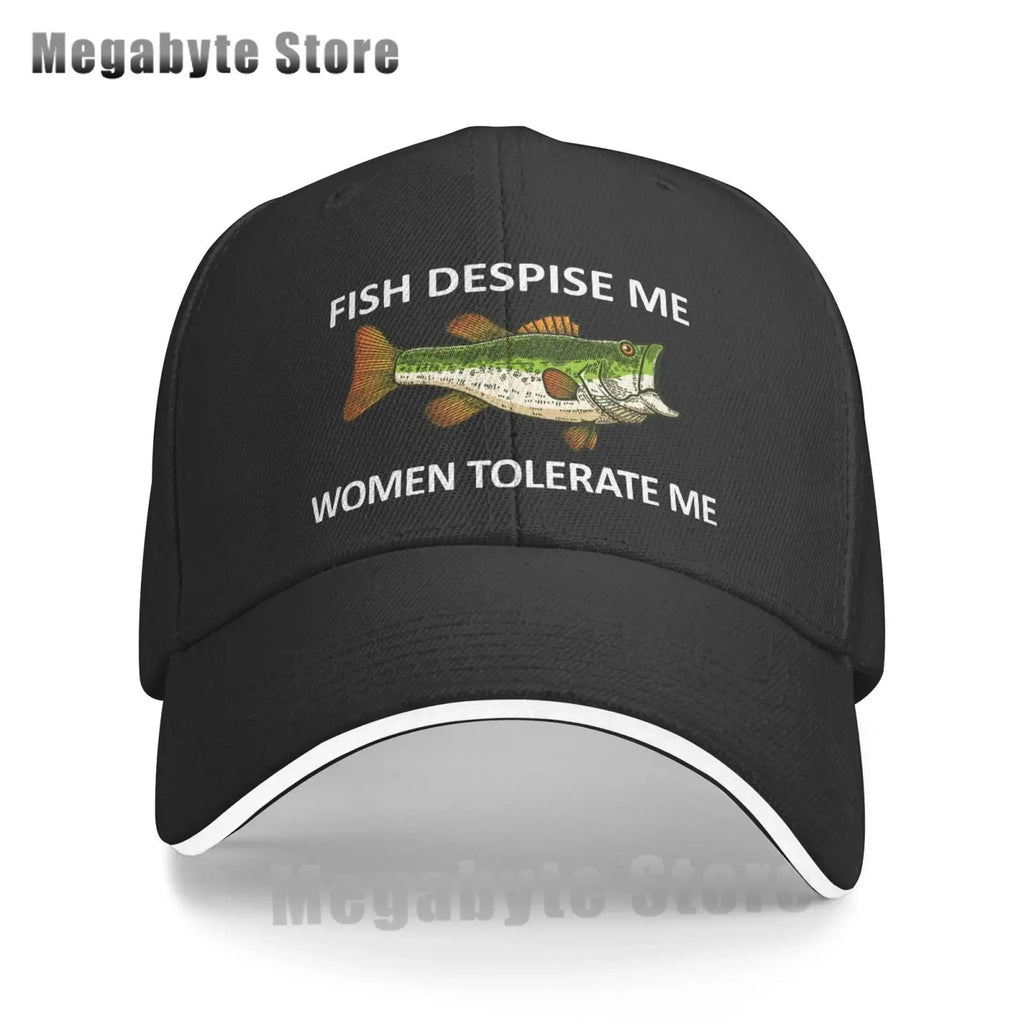 Funny Fishing Cap Fish Despise Me Women Tolerate Me Cap Men Baseball Caps Cool Cap