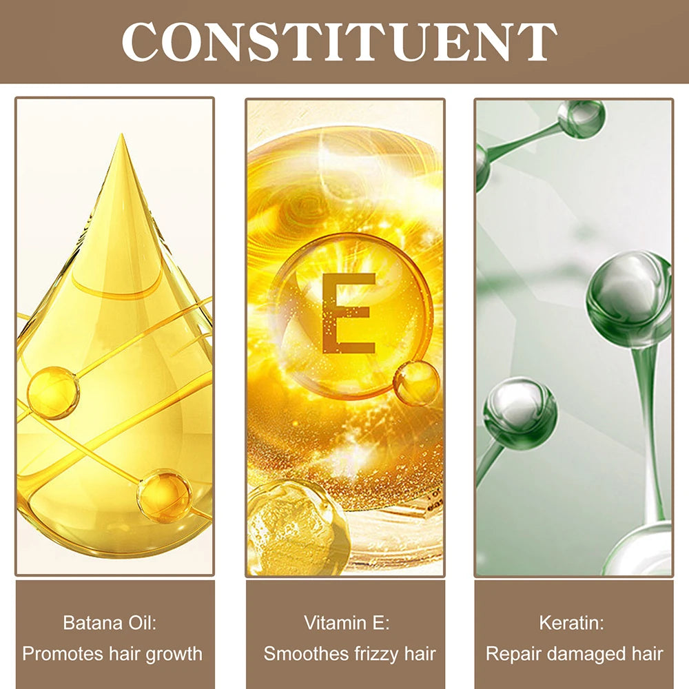 100% Pure Batana Oil Hair Conditioner Natural Hair Treatment Oil Promote Hair Wellness for Treating Hair Loss Anti-Breakage Hair