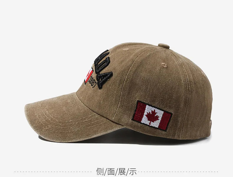 Baseball Cap Popular Letters CANADA Men's and Women's Canadian Baseball Cap Cotton Versatile Cap Fashion Personality Hats 2